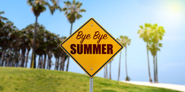 Bye Bye Summer, End of Summer Concept